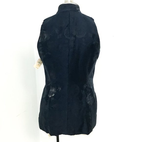 Dior 10P Metallic Floral Formal Skirt Suit Navy - Picture 7 of 15